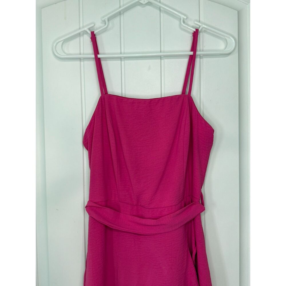 She + Sky Ruffle Mini Dress Pink Barbiecore Romantic Coquette Spring Size S
